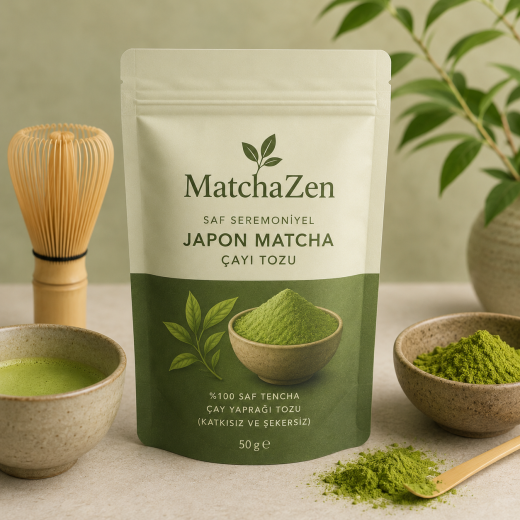 MatchaZen Saf Seremoniyel Japon Matcha Çayı Tozu (50 gr)