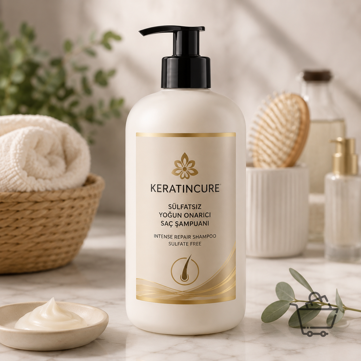 KeratinCure Sülfatsız Yoğun Onarıcı Saç Şampuanı