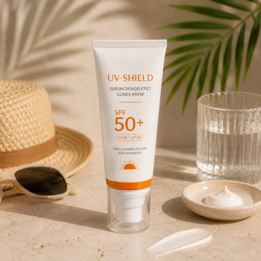 UV-Shield SPF 50+ Sebum Dengeleyici Güneş Kremi