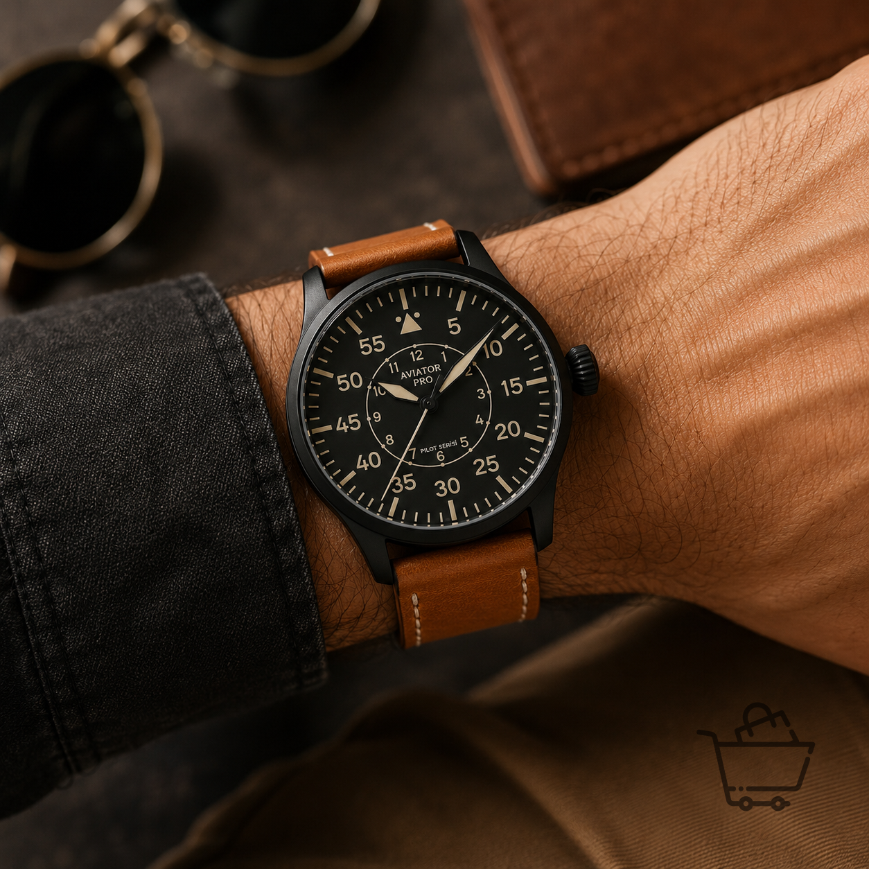 Aviator Pro Pilot Serisi Deri Kordon Saat