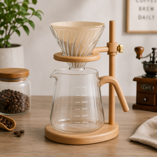 BaristaHome Borosilikat Cam Kahve Demleme Ekipmanı (600 ml)