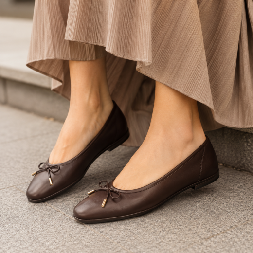 Elegance Walk Hakiki Deri Kadın Babet