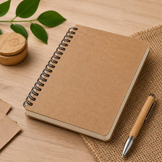 EcoNote Geri Dönüştürülmüş Kraft Çizgili Spiralli Defter