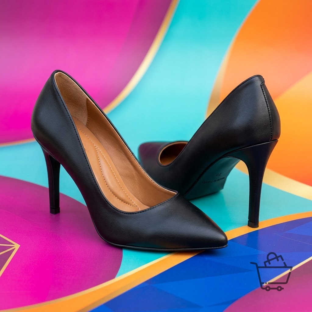 Kadın Siyah Stiletto Topuklu Ayakkabı