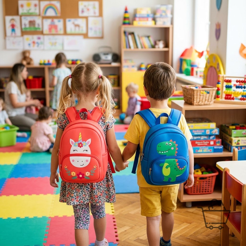 Çocuk Figürlü Mini Sırt Çantası