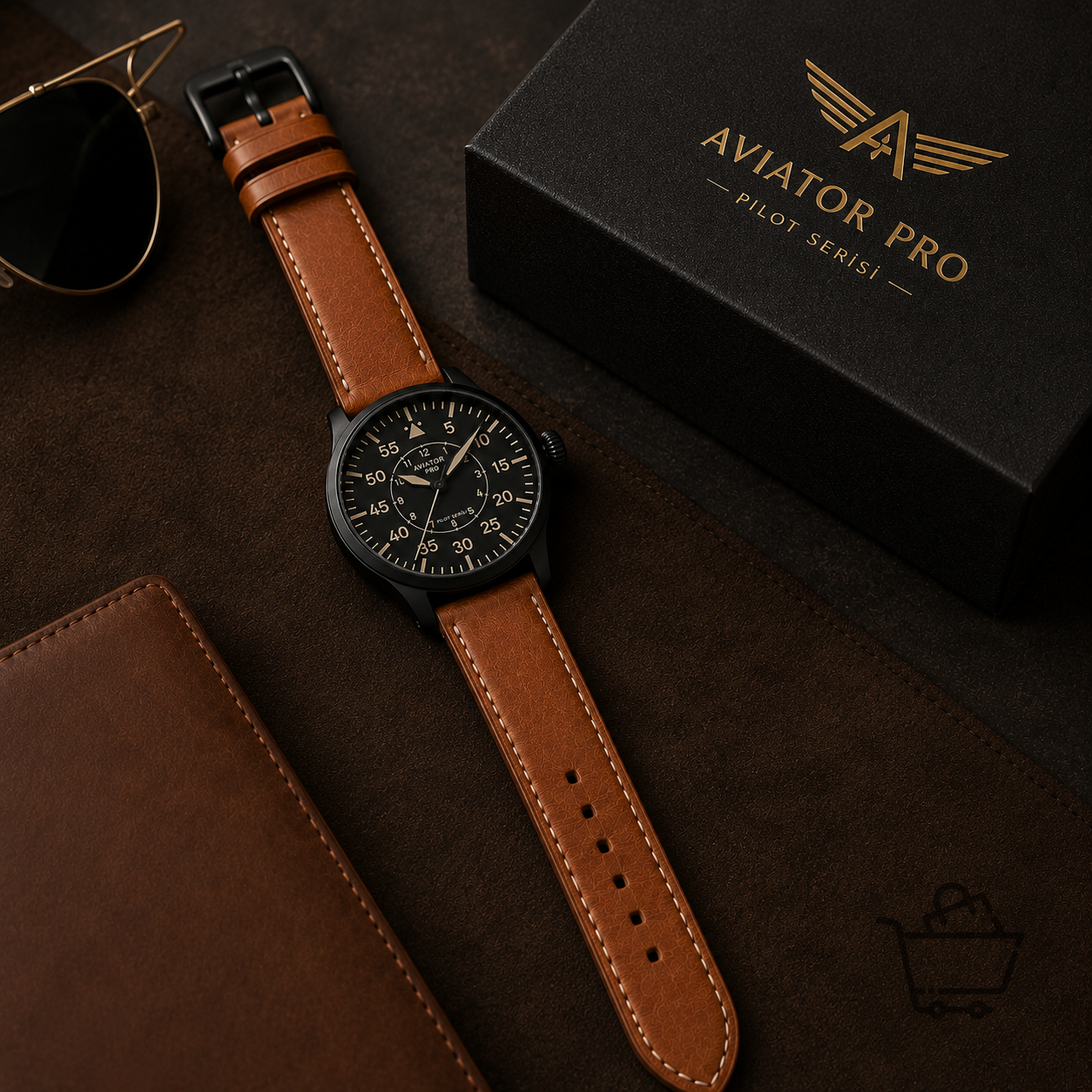 Aviator Pro Pilot Serisi Deri Kordon Saat