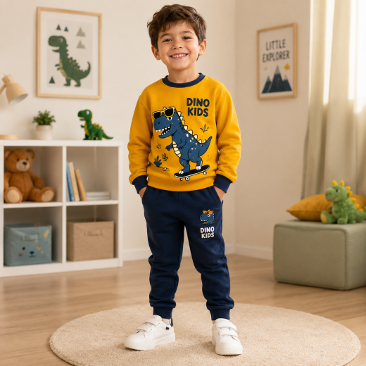 DinoKids Baskılı Çocuk Eşofman Takımı
