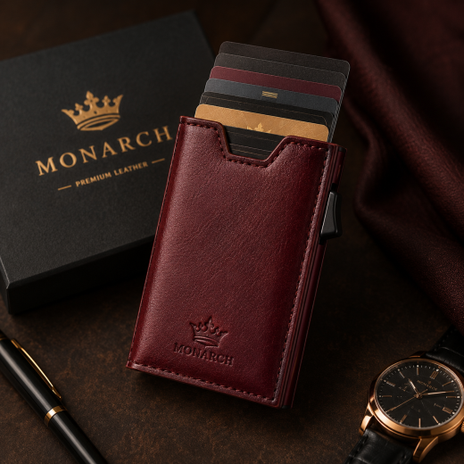 Monarch Hakiki Deri Otomatik Mekanizmalı Kartlık Cüzdan