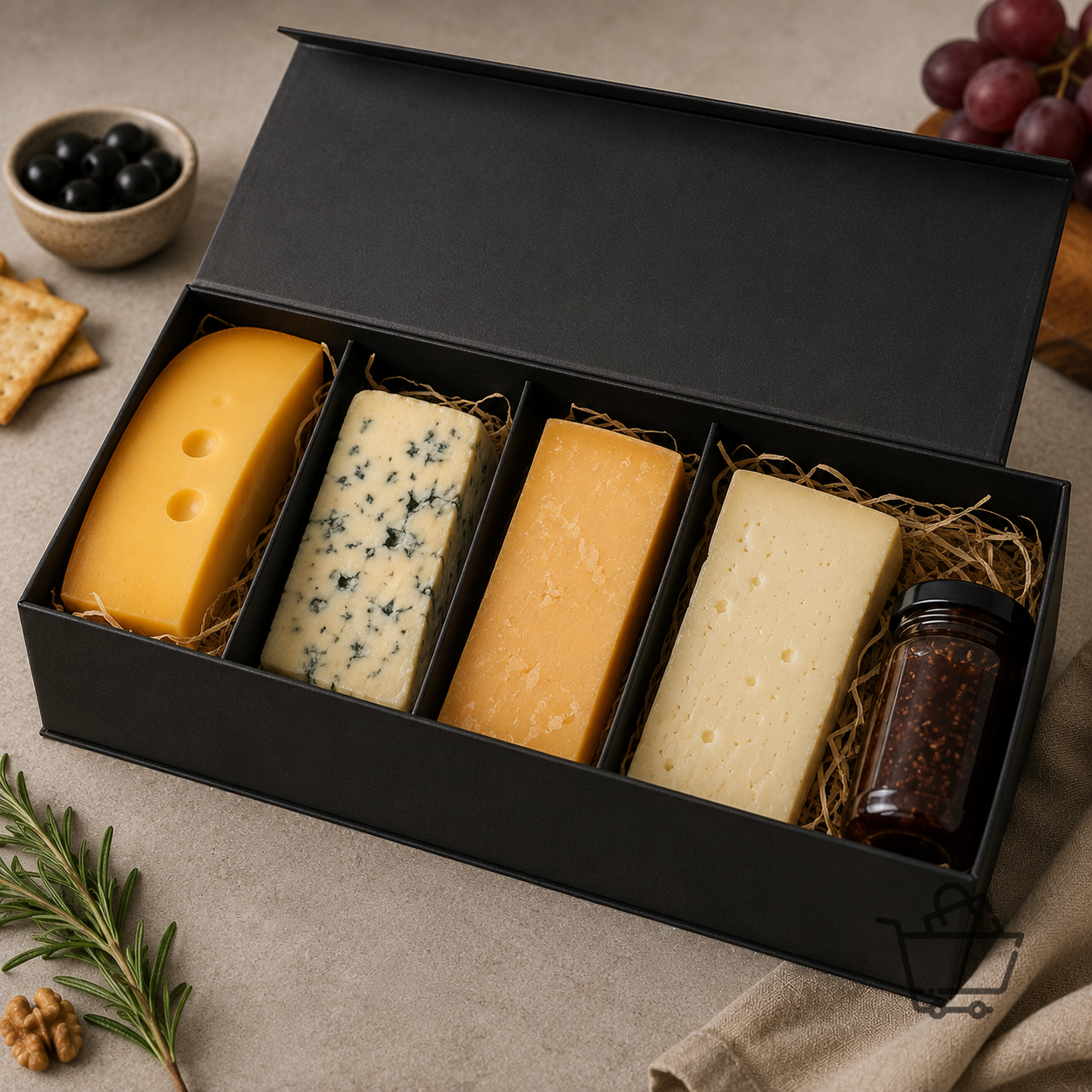CheeseMaster 4'lü Dünya Peynirleri ve Meze Gurme Tadım Seti