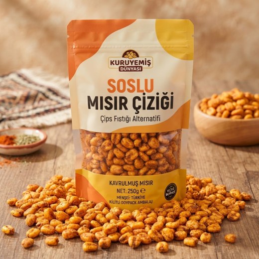 Soslu Mısır Çiziği (Cips Fıstığı Alternatifi)