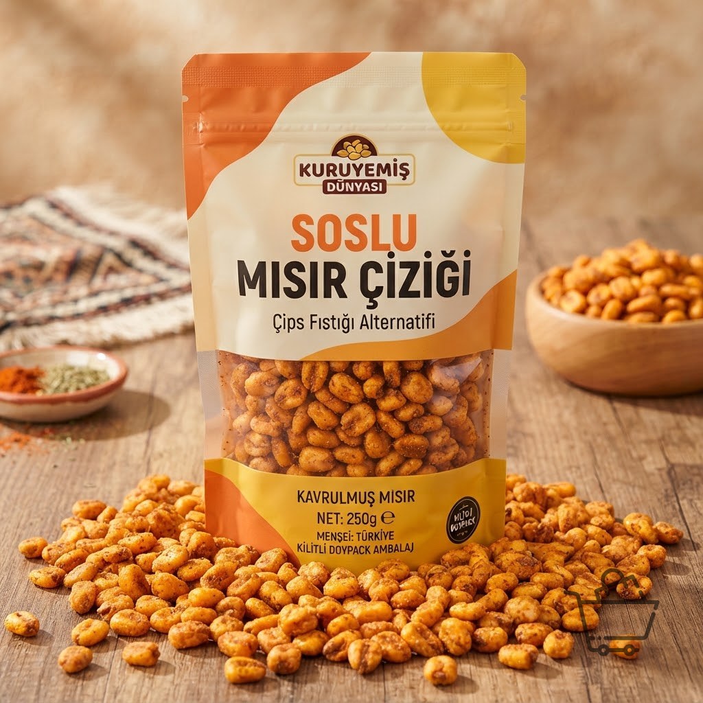 Soslu Mısır Çiziği (Cips Fıstığı Alternatifi)