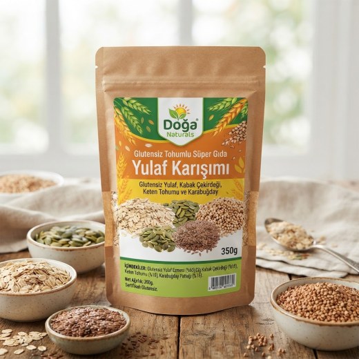 Glutensiz Tohumlu Süper Gıda Yulaf Karışımı 350g