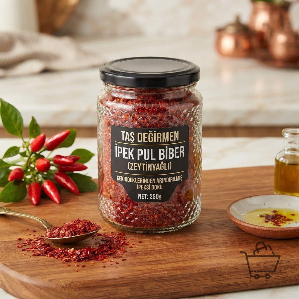 Taş Değirmen İpek Pul Biber (Zeytinyağlı) 250g
