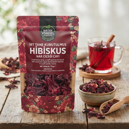 İri Tane Kurutulmuş Hibiskus (Nar Çiçeği) Çayı 150g