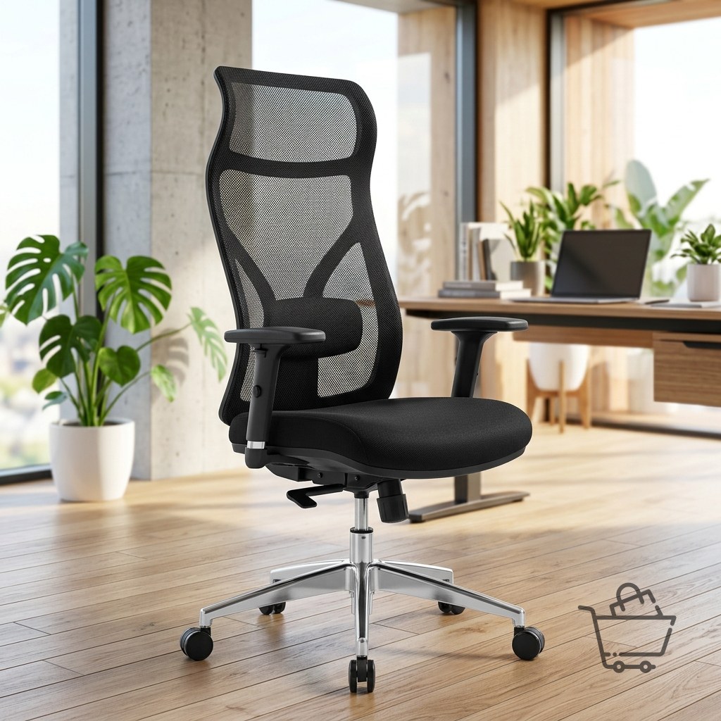 Ergofit Fileli Yüksek Sırtlı Ergonomik Ofis Koltuğu