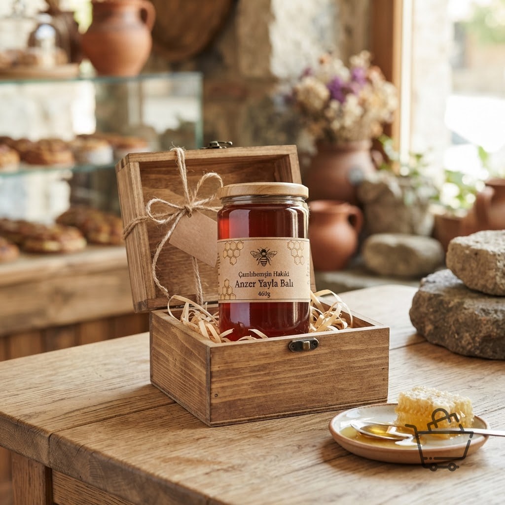 Çamlıhemşin Hakiki Anzer Yayla Balı (460 gr Cam Kavanoz)