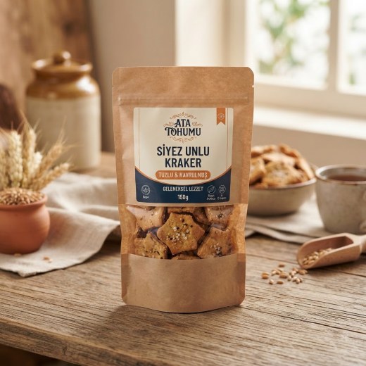 Tuzlu Ve Kavrulmuş Siyez Unlu Kraker (150 gr)