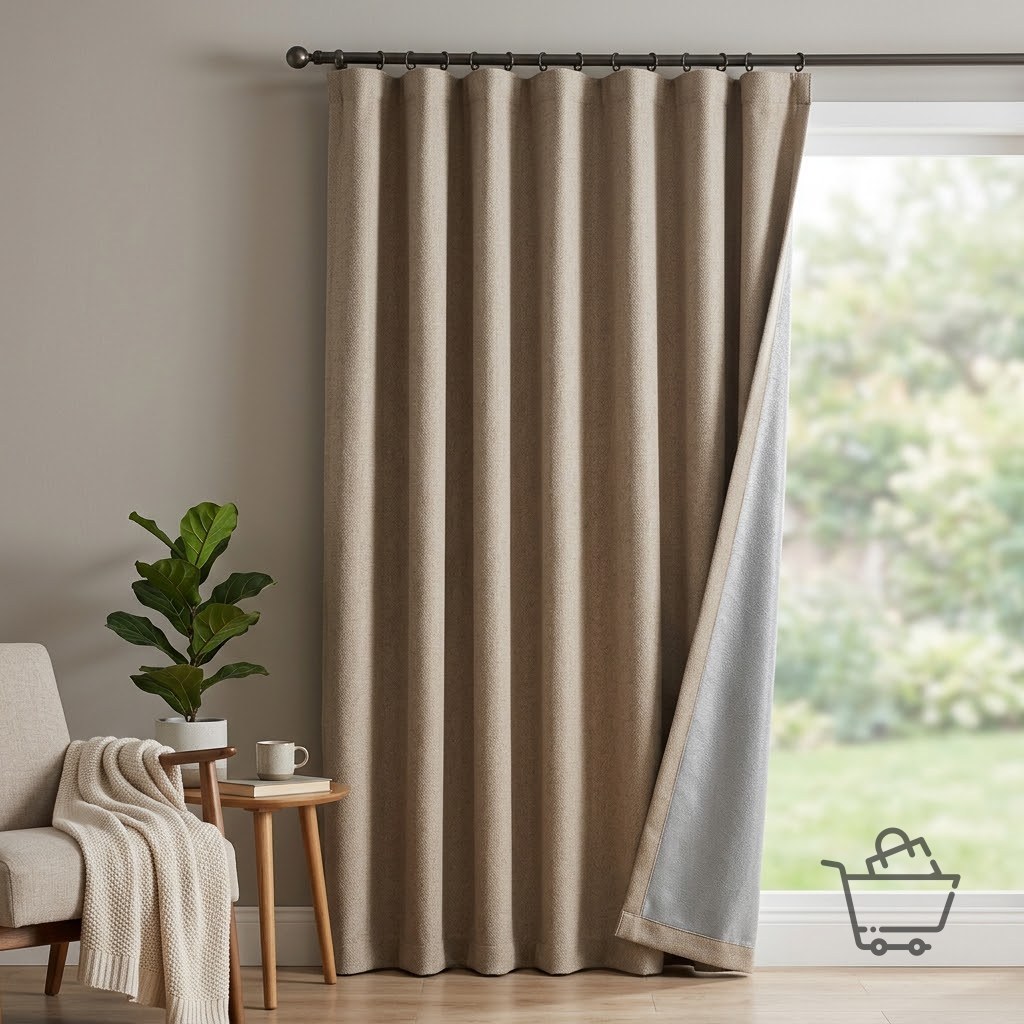 Thermal Insulated Curtain - Mink