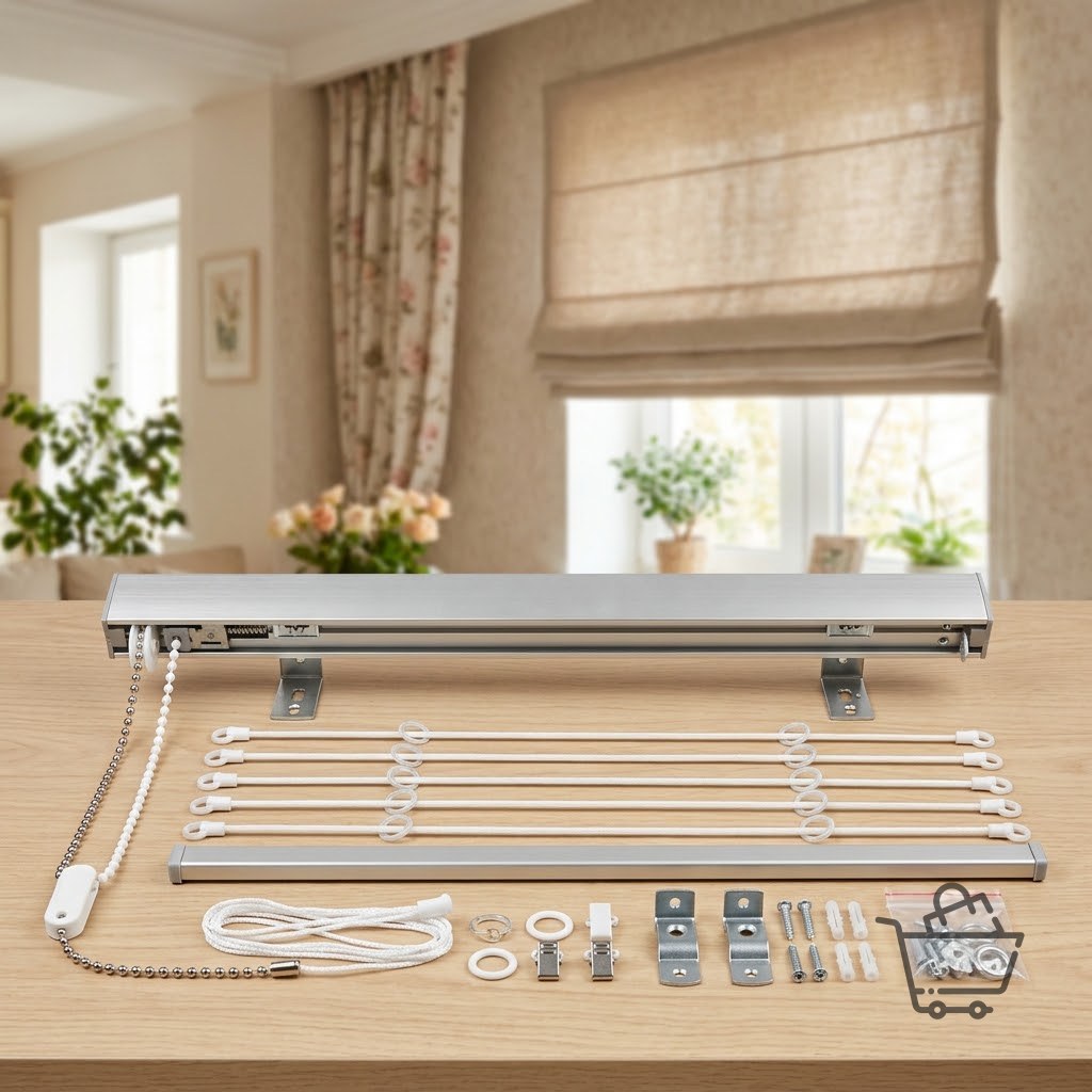 Roman Shade Blind Mechanism Kit - Aluminium