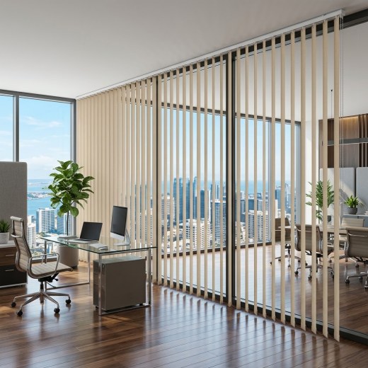 Fabric Vertical Blind 127mm - Light Beige