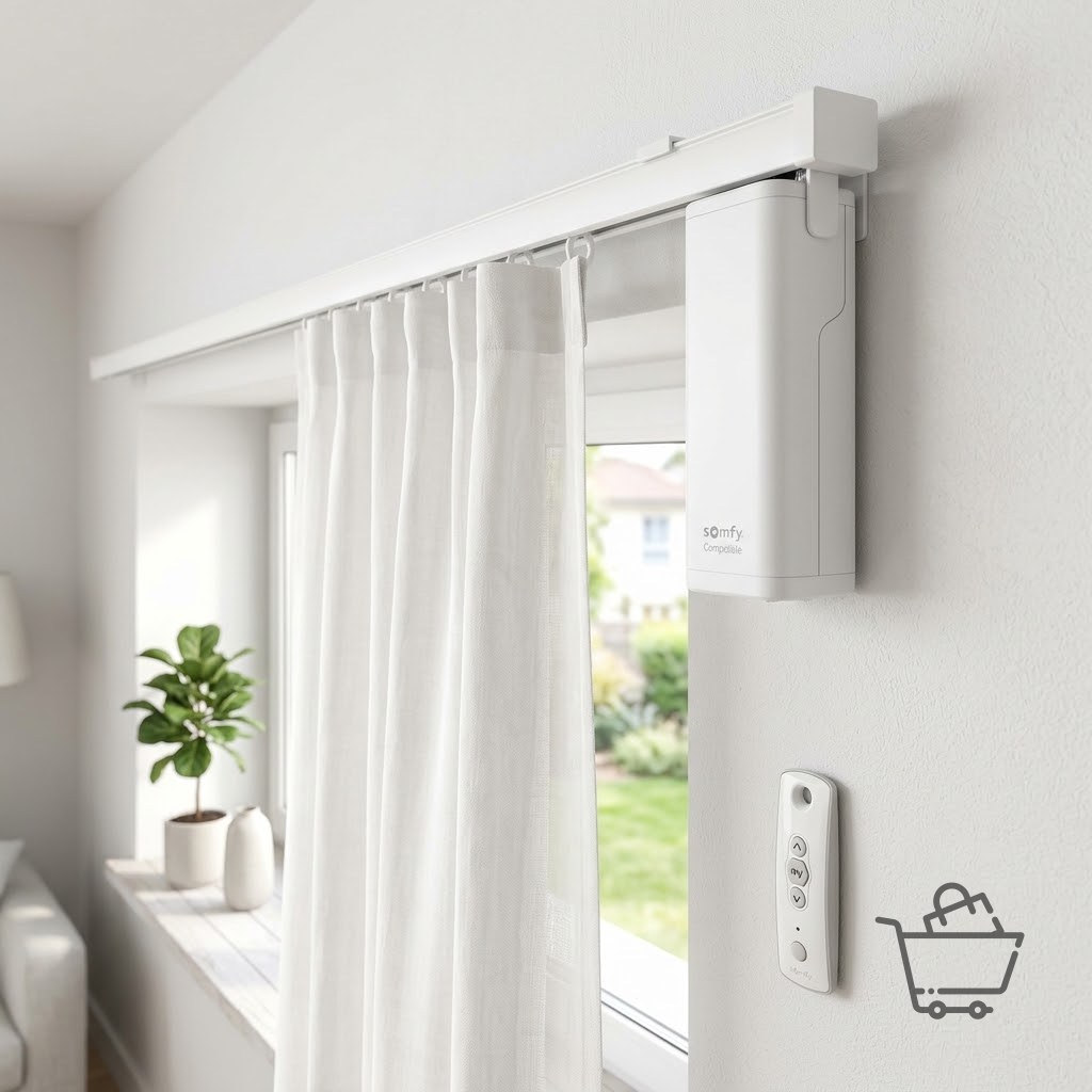 Smart Electric Curtain Motor WiFi - White