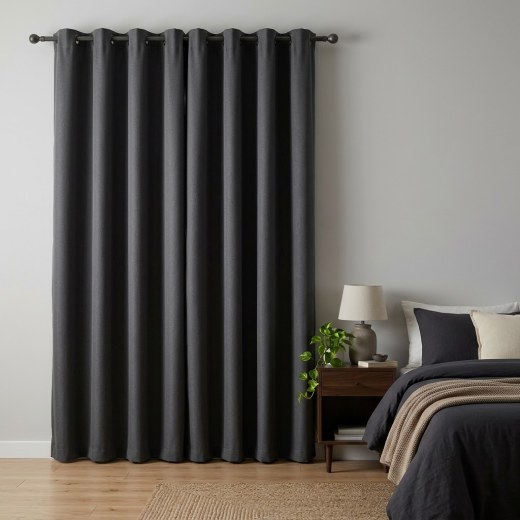 %100 Blackout Curtain - Dark Grey