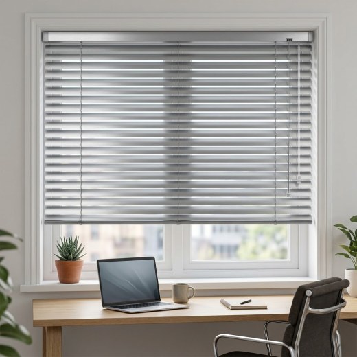 Aluminum Venetian Blind 25mm - Metallic Silver