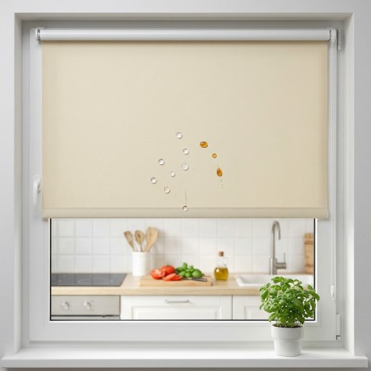 Nano Technology Stain Resistant Roller Blind - Cream