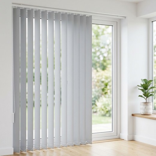 PVC Vertical Blind - Light Grey