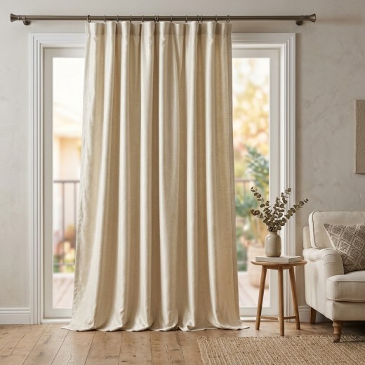 Linen Texture Satin Sunshade - Cream