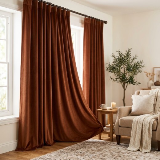 Soft Matte Velvet Blackout Curtain