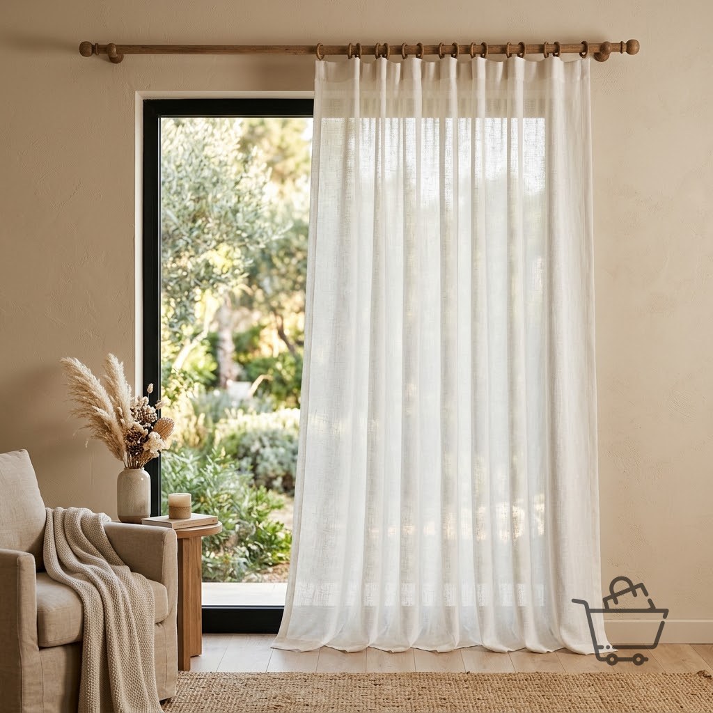 Helen Linen Sheer Curtain