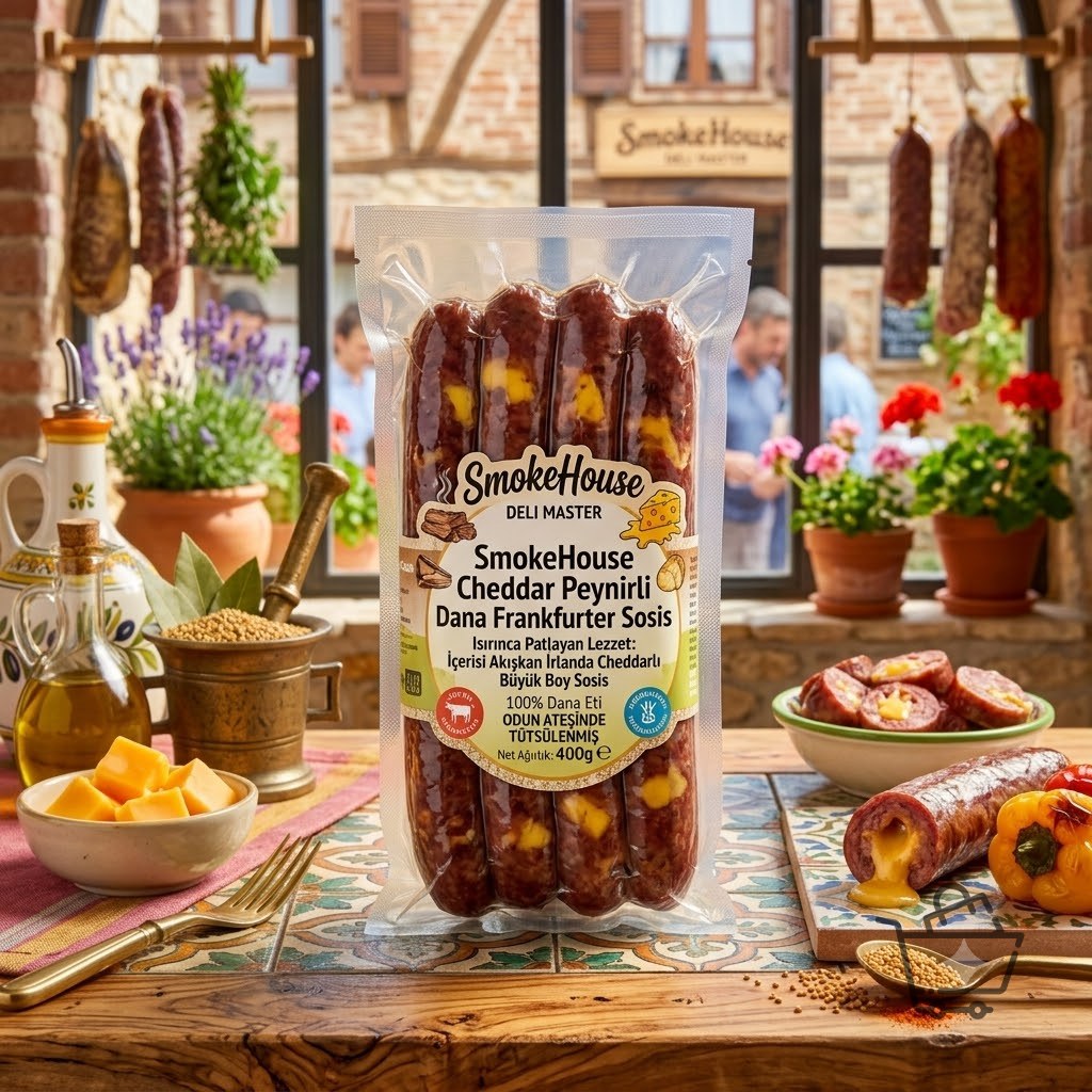 SmokeHouse Cheddar Peynirli Dana Frankfurter Sosis