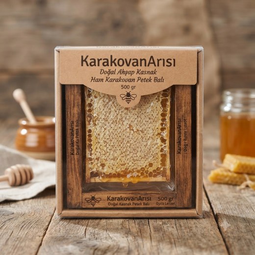 KarakovanArısı Doğal Kasnak Ham Karakovan Petek Balı