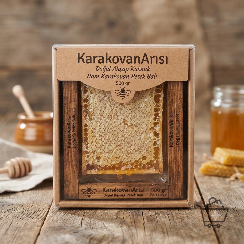 KarakovanArısı Doğal Kasnak Ham Karakovan Petek Balı