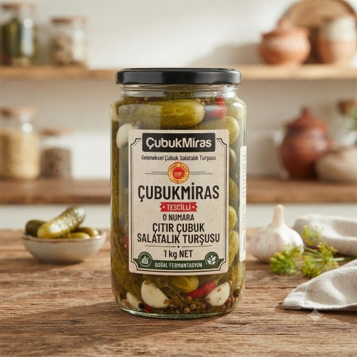 ÇubukMiras Coğrafi İşaretli Geleneksel Çubuk Salatalık Turşusu