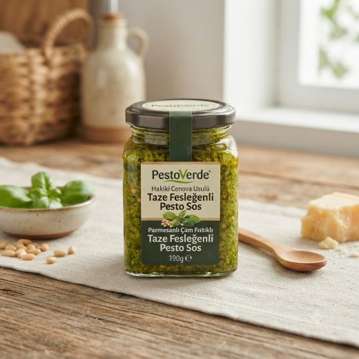 PestoVerde Hakiki Cenova Usulü Taze Fesleğenli Pesto Sos