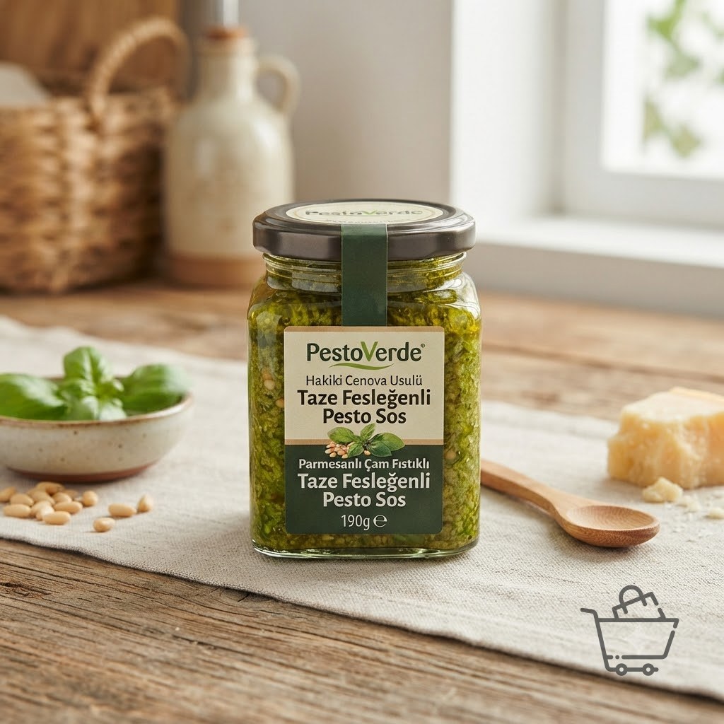 PestoVerde Hakiki Cenova Usulü Taze Fesleğenli Pesto Sos