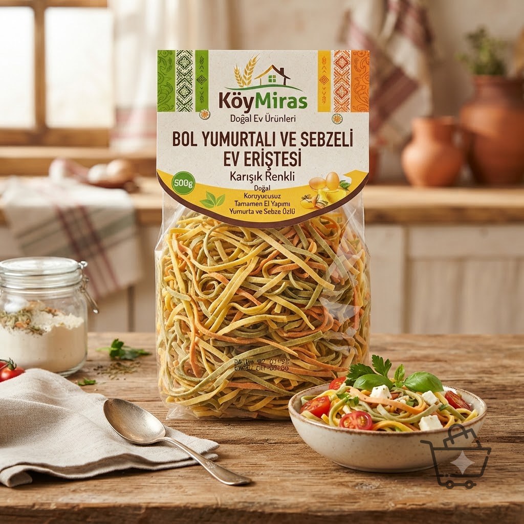 KöyMiras Bol Yumurtalı ve Sebzeli Ev Eriştesi