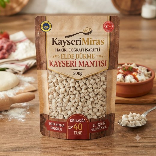 KayseriMiras Hakiki Coğrafi İşaretli Elde Bükme Kayseri Mantısı