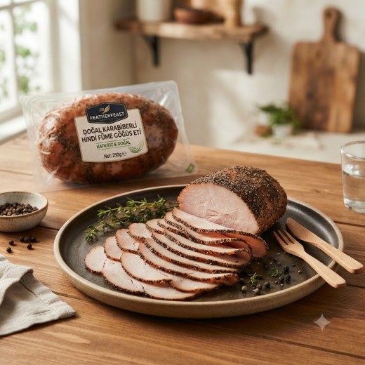 FeatherFeast Doğal Karabiberli Hindi Füme Göğüs Eti